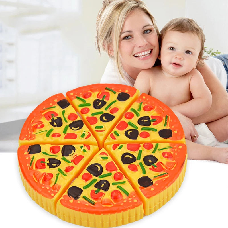 Kids Simulation Food Kitchen Toy Pretend Play Pizza with Cutter Children Interactive Toys Birthday Gifts for Boys And Girls TMZ
