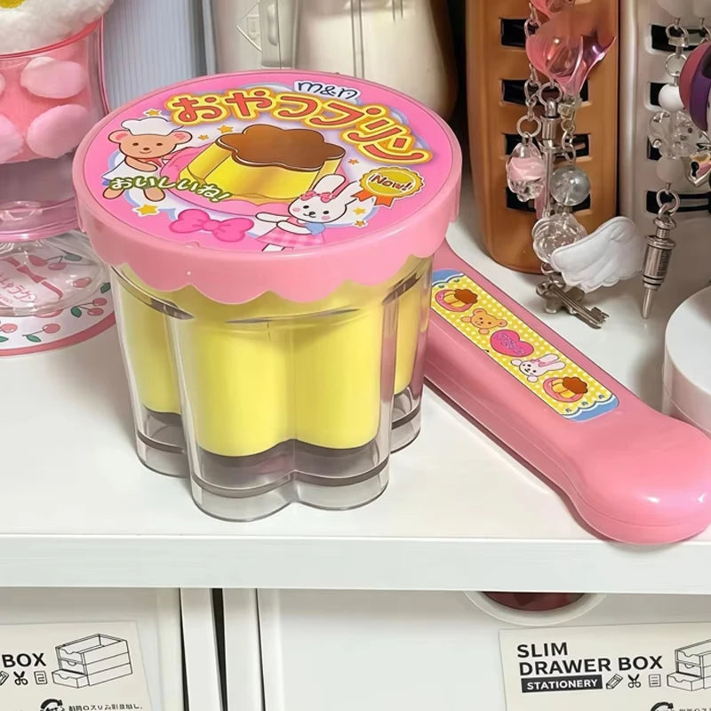 Food Feeding Pudding Feeding Toy Role Play Early Education Strawberry Pudding Toy Simulation Japanese House Toy for Friends