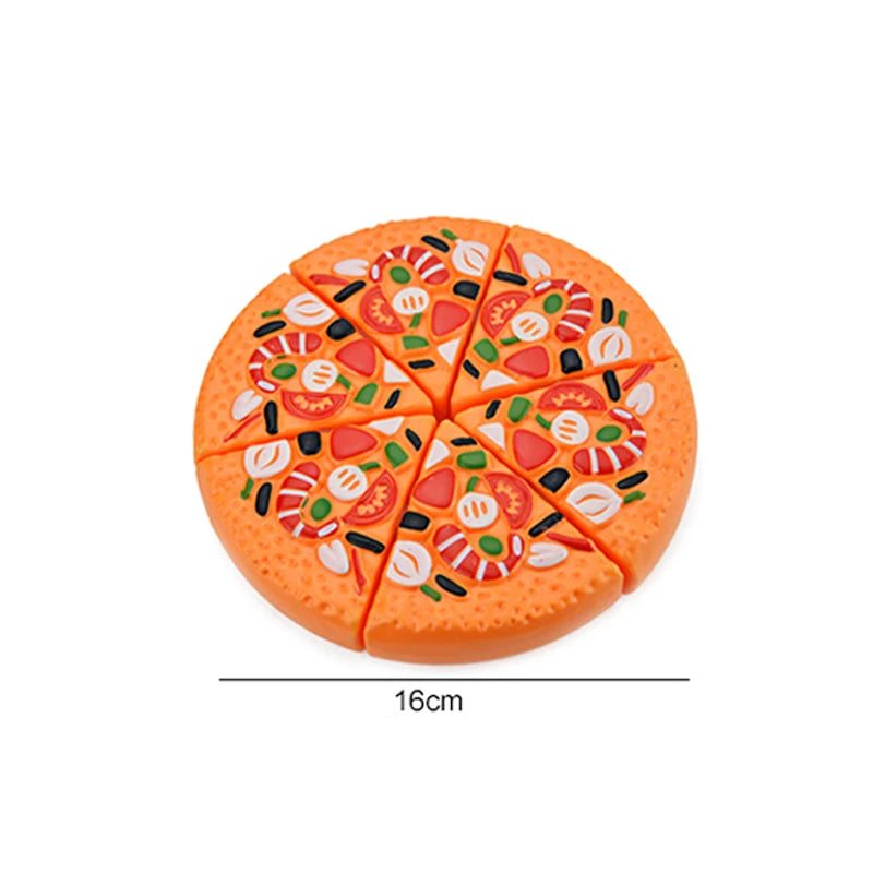 Kids Simulation Food Kitchen Toy Pretend Play Pizza with Cutter Children Interactive Toys Birthday Gifts for Boys And Girls TMZ